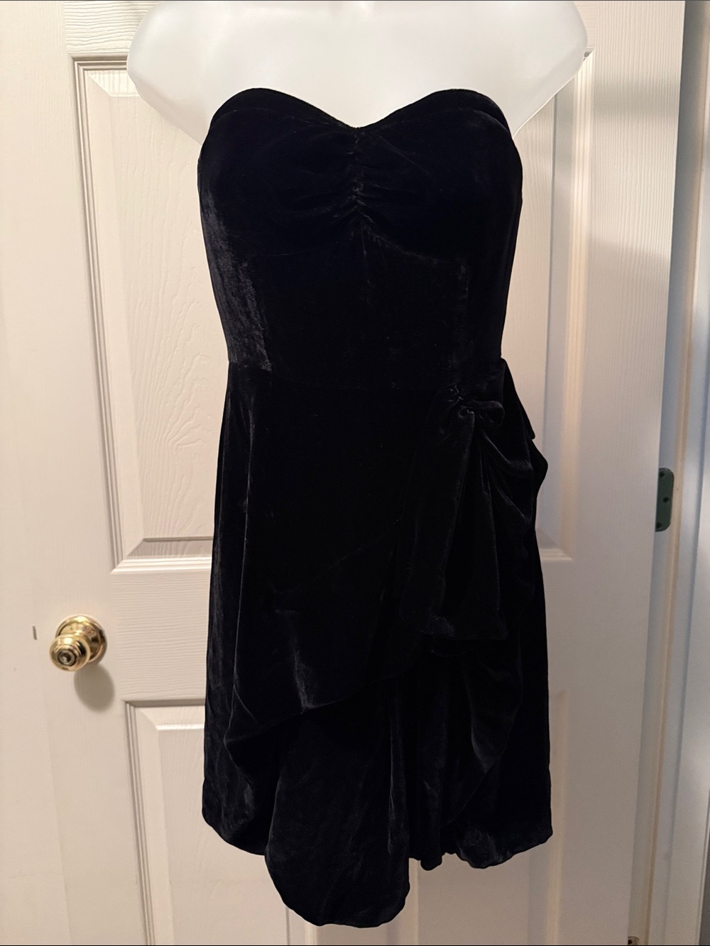 Marc by Marc Jacobs Strapless Black Velvet Cocktail Dress